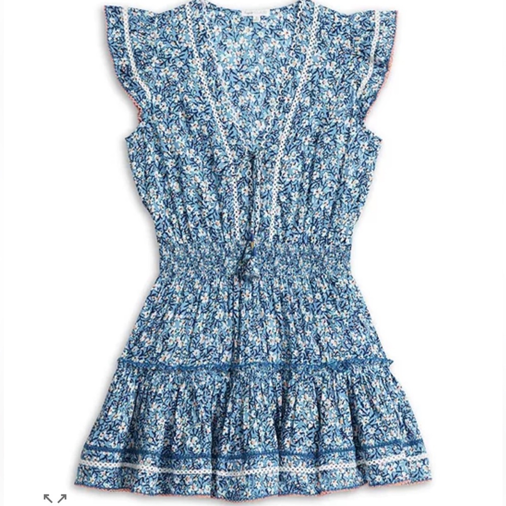 Girls' Anais Floral Print V Neck Mini Dress